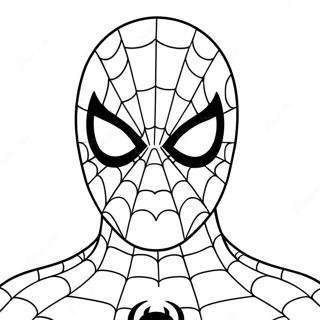 Spiderman Face Coloring Page 120094-54905