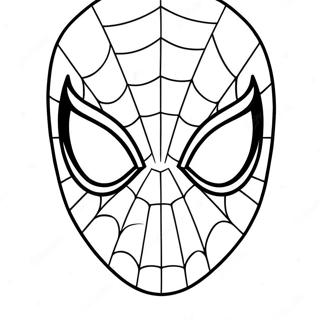 Spiderman Face Coloring Page 120094-54906