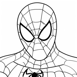 Spiderman Face Coloring Page 120094-54908