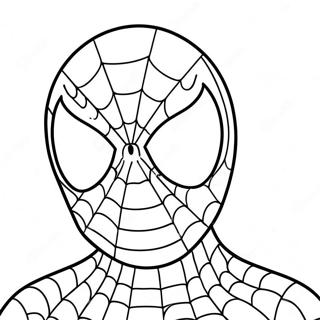 Friendly Spiderman Face Coloring Page 120095-54912