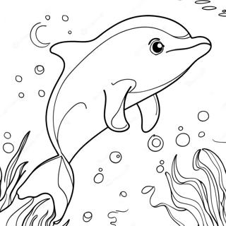 Playful Dolphin Coloring Page 120122-54938
