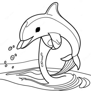 Playful Dolphin Coloring Page 120122-54940