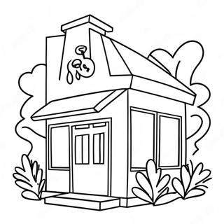 Cute Pharmacy Building Coloring Page 120145-54951