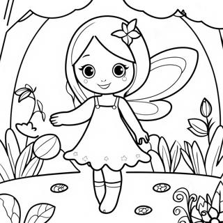 Magical Fairy In A Garden Coloring Page 120196-54990