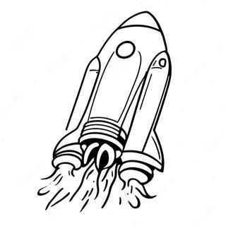 Colorful Space Shuttle Launch Coloring Page 120222-55009