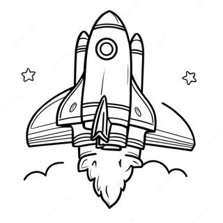 Colorful Space Shuttle Launch Coloring Page 120222-55010