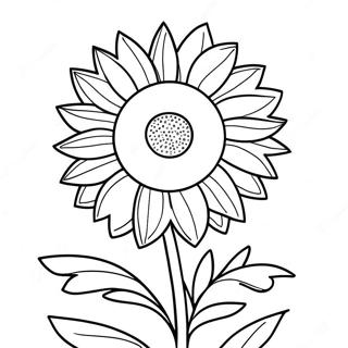 Colorful Kansas Sunflower Coloring Page 120273-55049