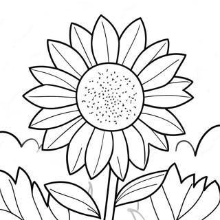 Colorful Kansas Sunflower Coloring Page 120273-55050