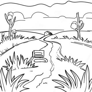 Kansas Prairie Landscape Coloring Page 120276 55061