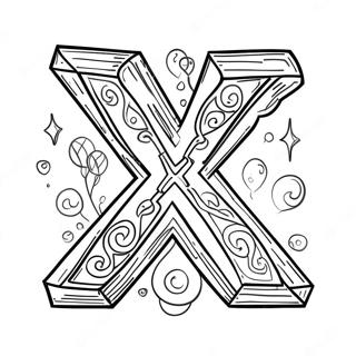 Letter X Coloring Pages