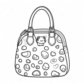 Cute Animal Print Purse Coloring Page 120452-55196