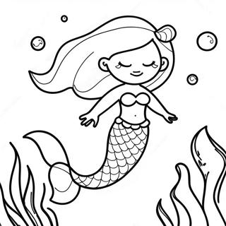 Black Mermaid Coloring Page 120603-55305