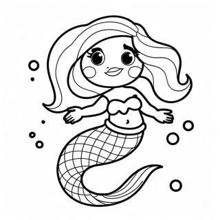 Black Mermaid Coloring Page 120603-55306