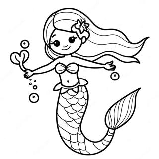 Black Mermaid Coloring Page 120603-55308