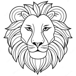 Lion Face Coloring Page 120681-55366