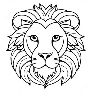 Lion Face Coloring Page 120681-55367