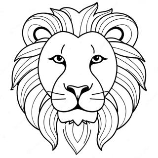 Majestic Lion Face Coloring Page 120682-55369