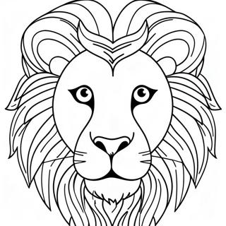 Majestic Lion Face Coloring Page 120682-55370