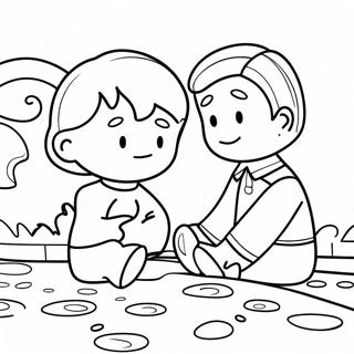 Sad Goodbye Scene Coloring Page 120809-55469