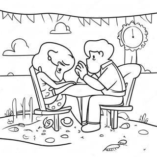 Sad Goodbye Scene Coloring Page 120809-55659