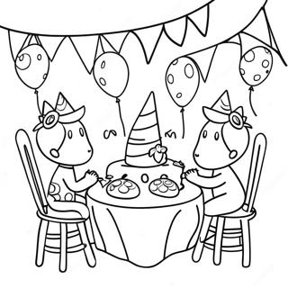Whimsical Goodbye Party Coloring Page 120811-55668