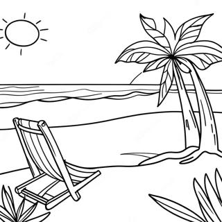 Beach Summer Coloring Pages