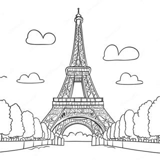 Eiffel Tower In Paris Coloring Page 120964-55780