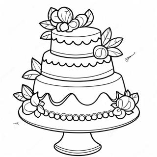 Wedding Cake Coloring Pages