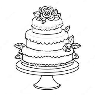 Wedding Cake Coloring Page 121013-55626