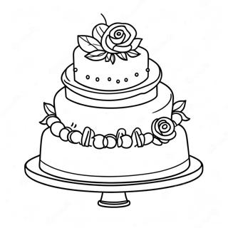 Wedding Cake Coloring Page 121013-55813