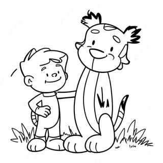 Calvin And Hobbes Coloring Pages