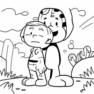 Funny Calvin And Hobbes Coloring Page 121040 55843