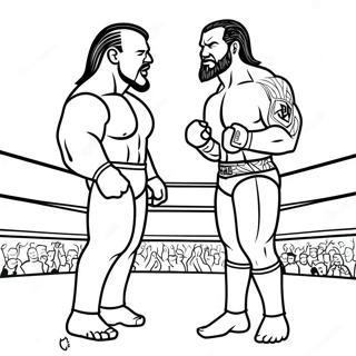 Wwe Championship Match Coloring Page 121065-55857