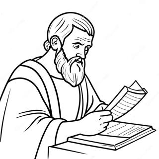 Apostle Paul Writing Letters Coloring Page 121092 55884