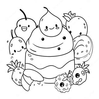 Cute Dessert Coloring Page 121140-55916