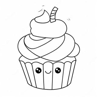 Adorable Cupcake Coloring Page 121141-55918