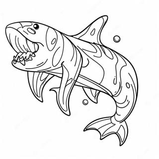 Ferocious Tiger Shark Swimming Coloring Page 121166-55938