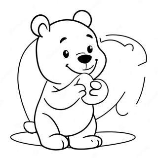 Winnie The Pooh Giving A Heart Coloring Page 121271-56004