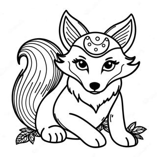 Realistic Fox Coloring Pages