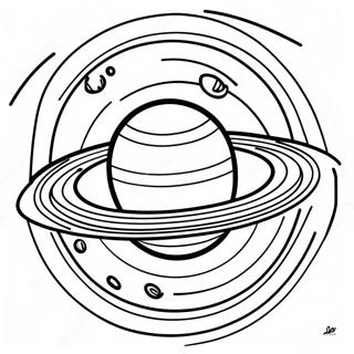 Colorful Saturn With Rings Coloring Page 121374-56077