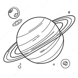 Colorful Saturn With Rings Coloring Page 121374-56078