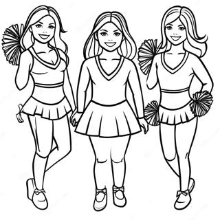 Broncos Cheerleaders Coloring Page 121658 56303