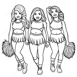 Broncos Cheerleaders Coloring Page 121658 56304