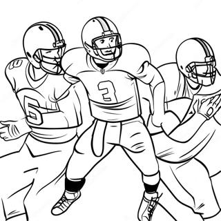 Broncos Players In Action Coloring Page 121660 56310
