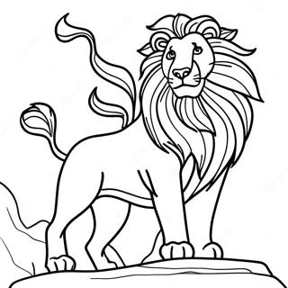 Courageous Aslan Coloring Page 121683-56321