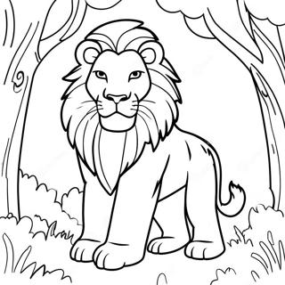 Courageous Aslan Coloring Page 121683-56322