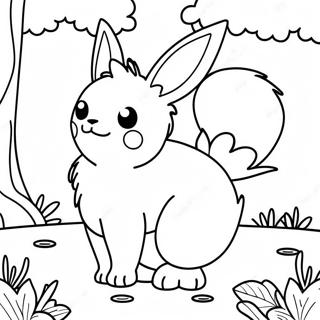 Flareon In A Magical Forest Coloring Page 121759 56382