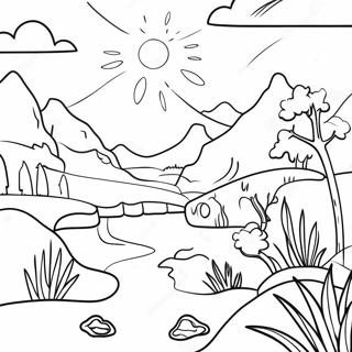 Enchanting World Landscape Coloring Page 121837 56442