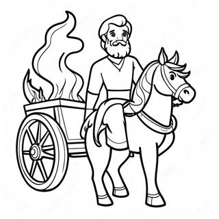 Elijah With Fiery Chariot Coloring Page 121963 56539