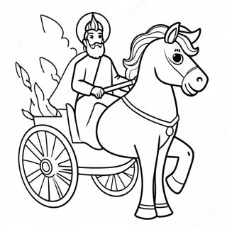 Elijah With Fiery Chariot Coloring Page 121963 56540